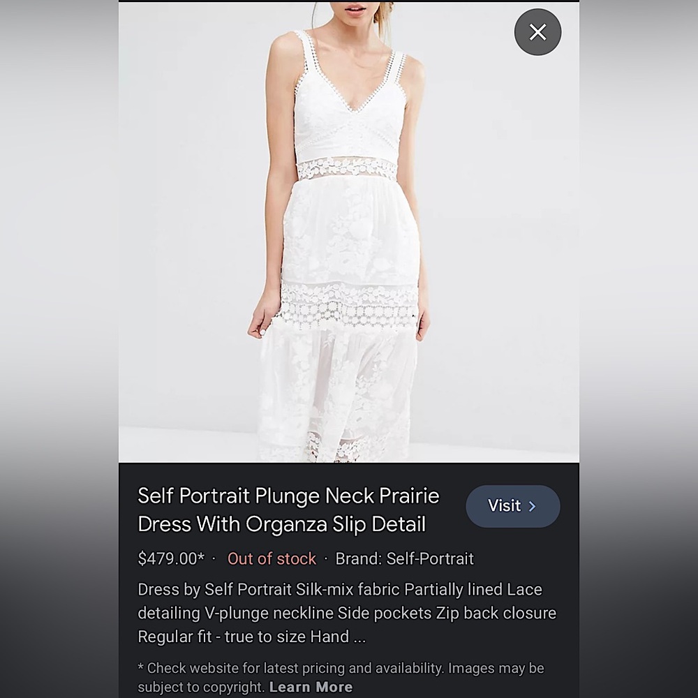 Aqua self portrait dress.  Sz XS